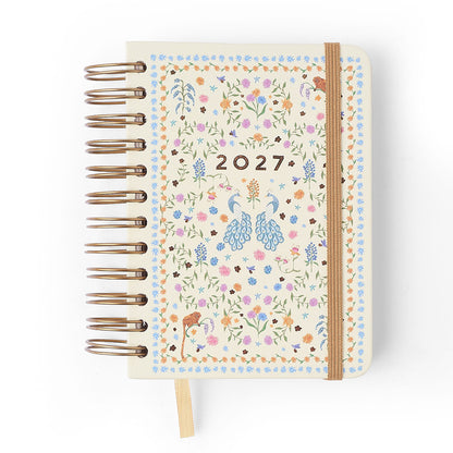 Agenda Planner Wire-o 2027 - Cícero - Relicário Realeza Off White - Diária 11,5x16