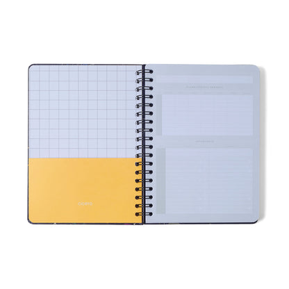 Caderno Espiral - Cícero - Relicário Realeza Off-White - Pautado 17x24 10 Matérias 160 Fls