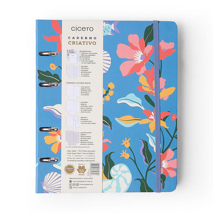 Caderno Criativo Argolado - Cícero - Noronha Baia do Sancho - Pautado 17x24