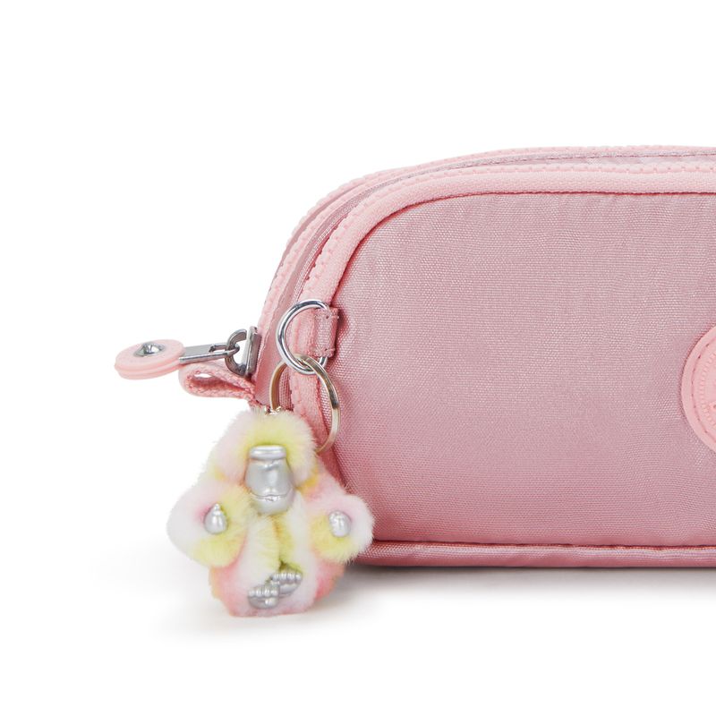Estojo Kipling Gitroy Rosa Bronze Pink Met