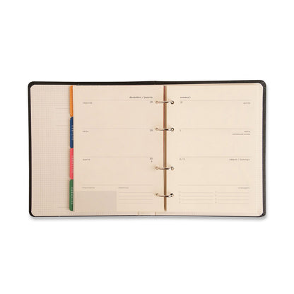 Agenda Planner Argolado 2027 - Cícero - Clássica Caramelo - Semanal Notas A5