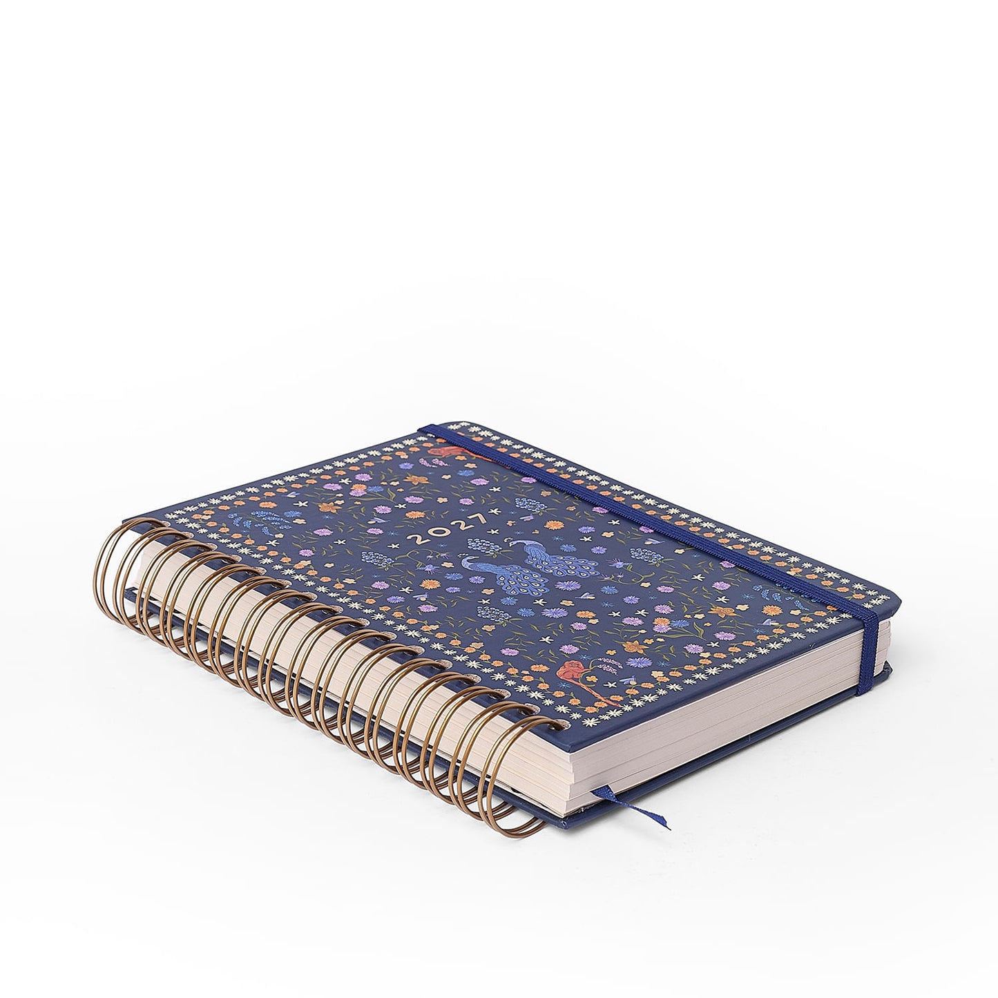 Agenda Planner Wire-o 2027 - Cícero - Relicário Realeza Marinho - Diária A5