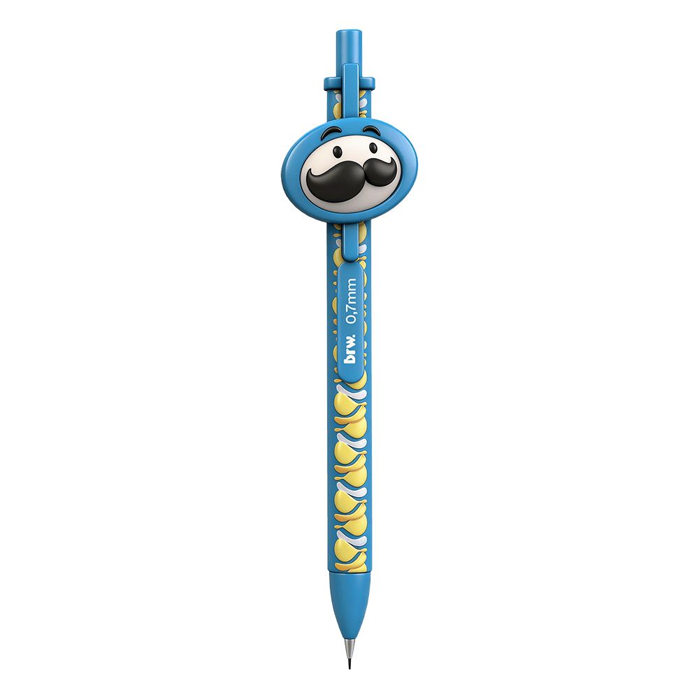 Lapiseira - BRW - Divertida Pringles 0,7mm - em uso