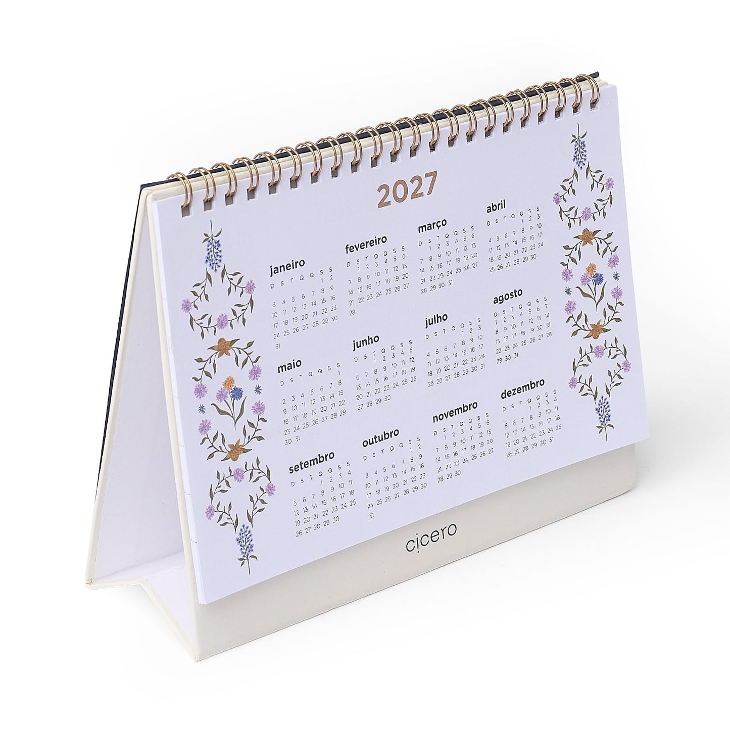 Calendário de Mesa 2027 - Cícero - Relicário - 20x15