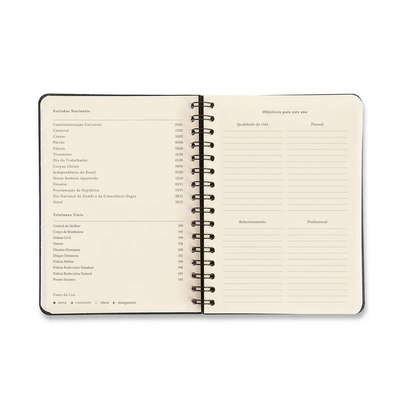 Planner Wire-o 2026 - Cícero - Melissa - Semanal Anotações A5 - Color Bloomy