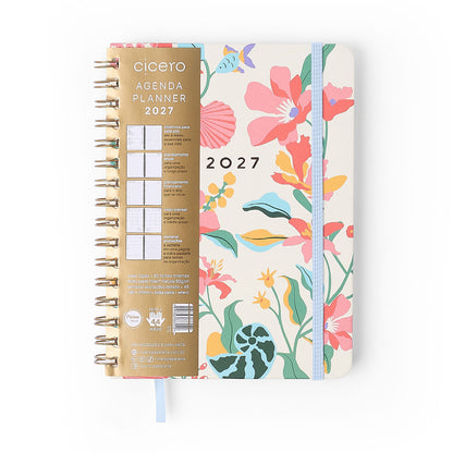 Agenda Planner Wire-o 2027 - Cícero - Noronha Atalaia - Semanal Anotações A5