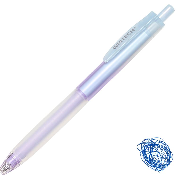 Caneta Gel Retrátil Writech Soft Grip 0.5mm Tinta Azul W-0178/D