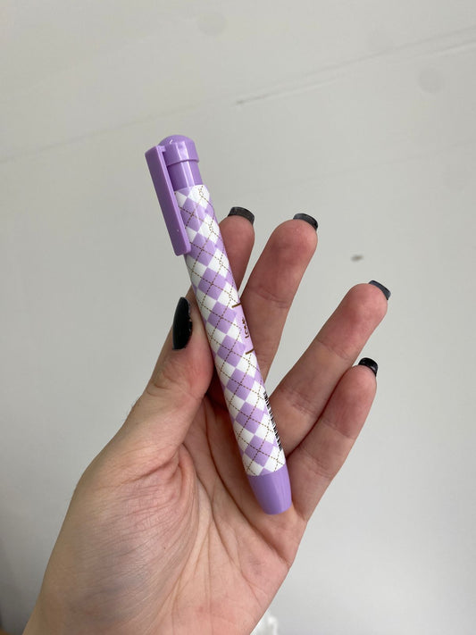 PEQUENO DEFEITO - Caneta Borracha - Molin - Grid  - Roxa