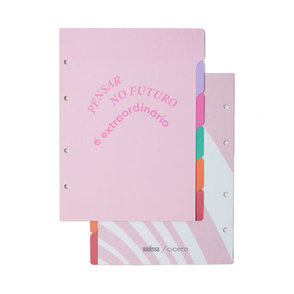 Caderno Criativo Argolado - Cícero - Melissa Mini Bloomy Chocolate - Pautado 17x24