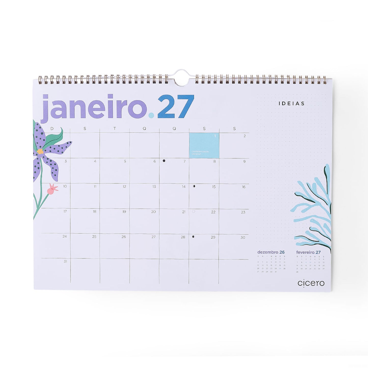 Calendário de Parede 2027 - Cícero - Noronha - A3