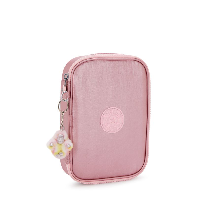 Estojo Kipling 100 Pens Rosa Bronze Pink Met