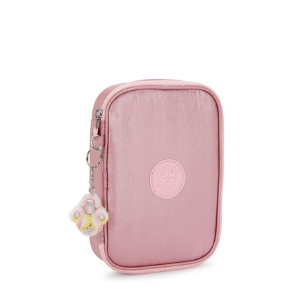 Estojo Kipling 100 Pens Rosa Bronze Pink Met