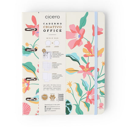 Caderno Criativo Argolado Office Duo - Cícero - Noronha Atalaia - Pautado & Pontado A5