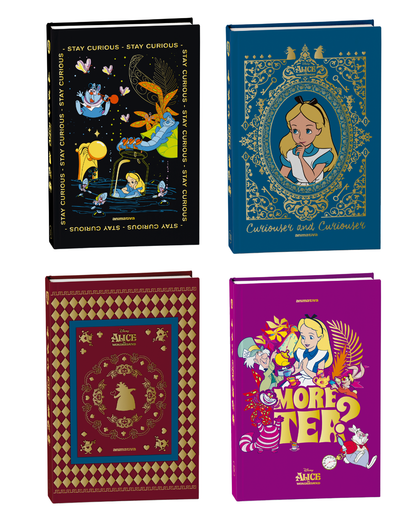 Caderno Colegial Alice in Wonderland Costurado 160 Folhas Animativa