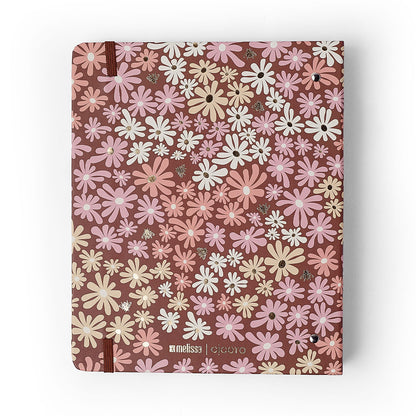 Caderno Criativo Argolado - Cícero - Melissa Mini Bloomy Chocolate - Pautado 17x24