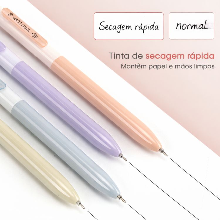 Caneta Gel Retrátil Cute Writech 0.5mm Tinta Azul W-0161