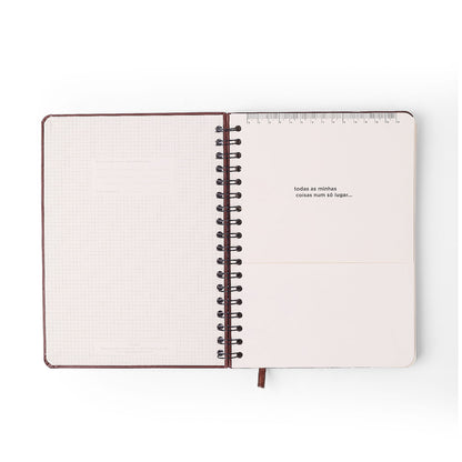 Agenda Planner Wire-o 2027 - Cícero - Veredas Marrom - Semanal Planejamento 17x24