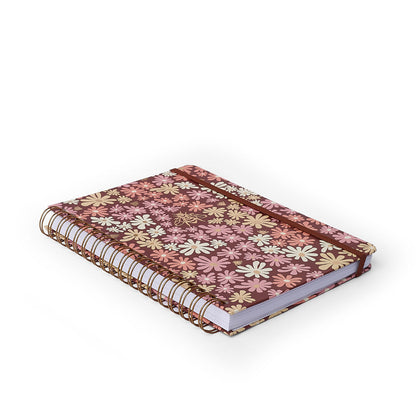 Caderno Espiral - Cícero - Melissa Mini Bloomy Chocolate - Pautado 17x24 10 Matérias 160 Fls