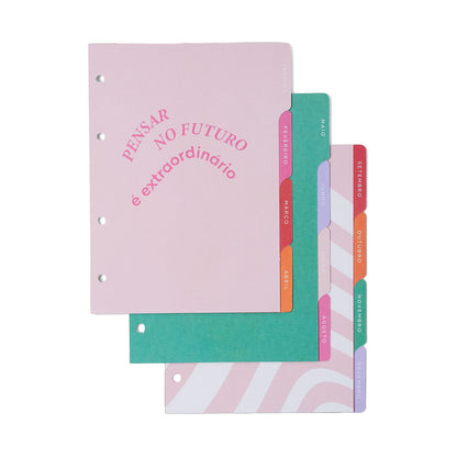 Agenda Planner Argolado 2027 - Cícero - Melissa Mini Bloomy Pistache - Semanal Notas A5