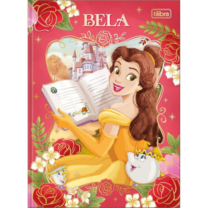 Caderno Brochura Capa Dura Colegial Princesas 80 Folhas - Tilibra