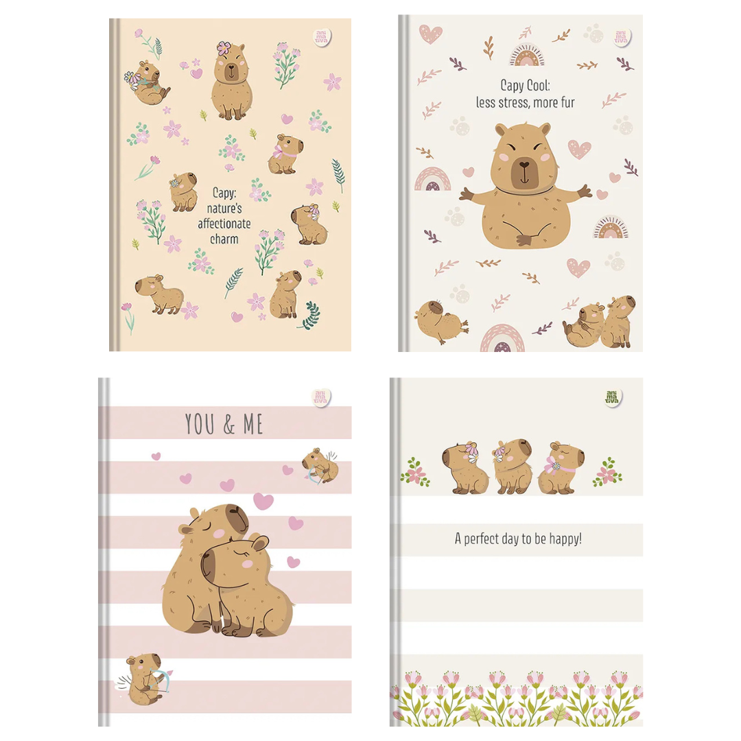 Caderno Brochura Animativa Capycuties 160 Folhas
