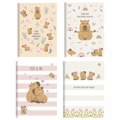 Caderno Brochura Animativa Capycuties 160 Folhas