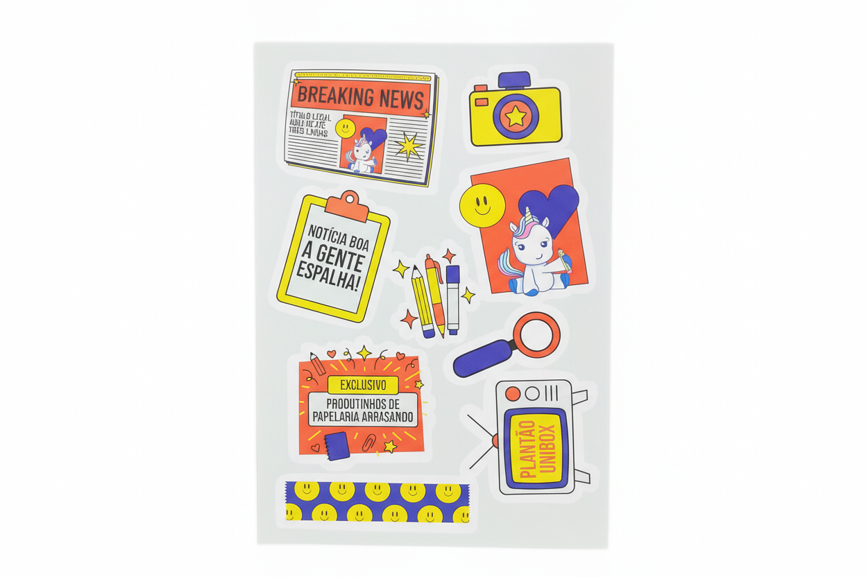 Cartela de adesivos profissional