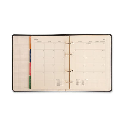 Agenda Planner Argolado 2027 - Cícero - Clássica Caramelo - Semanal Notas A5