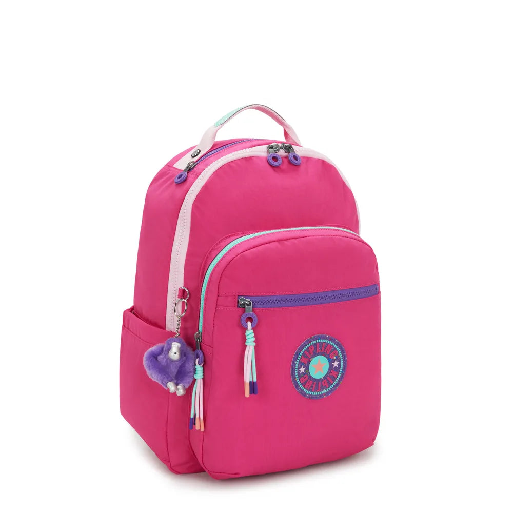 Mochila - Kipling - Seoul - Intense Rose C - em uso