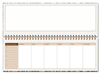 Planner Organizador semanal Oncinha Fina Ideia