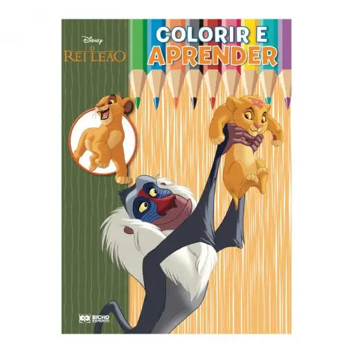 Livro Infantil - Bicho Esperto - Colorir e Aprender - O Rei Leão