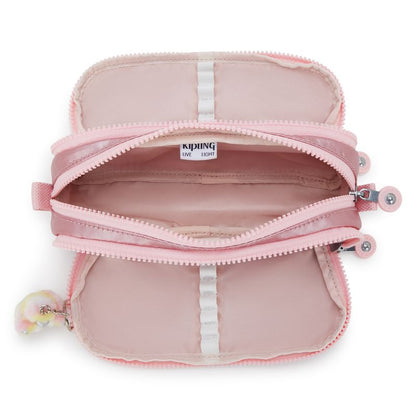 Estojo Kipling Gitroy Rosa Bronze Pink Met