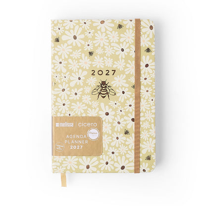 Agenda Planner 2027 - Cícero - Melissa Mini Bloomy Pistache - Diária 14x21