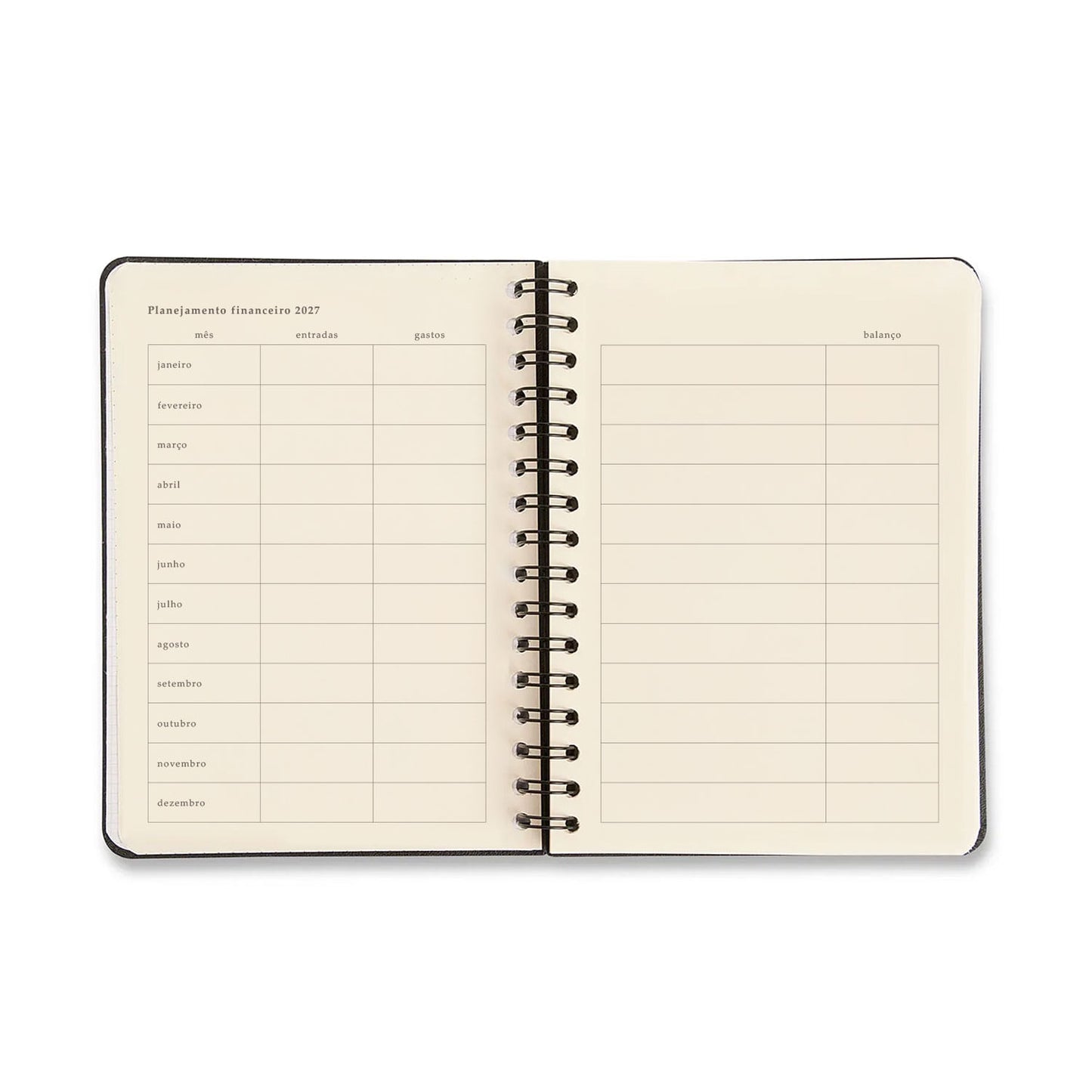 Agenda Planner Wire-o 2027 - Cícero - Clássica Café - Diária A5