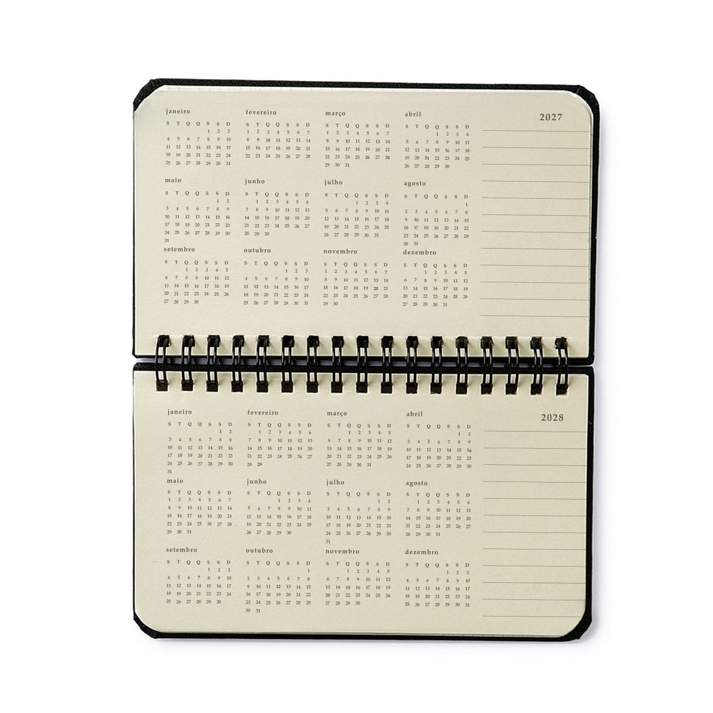 Agenda Planner Wire-o 2027 - Cícero - Noronha Baia do Sancho - Semanal Office 15,5x9