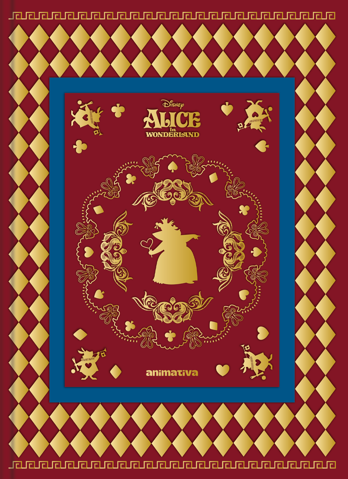 Caderno Colegial Alice in Wonderland Costurado 160 Folhas Animativa