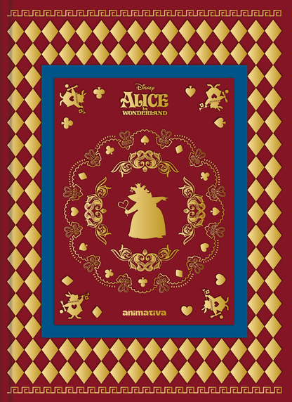 Caderno Colegial Alice in Wonderland Costurado 160 Folhas Animativa