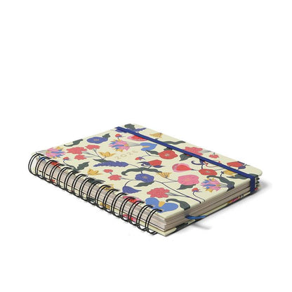 Planner Wire-o 2026 - Cícero - Doce Florada - Semanal Notas c/ Divisórias A5 - Off White