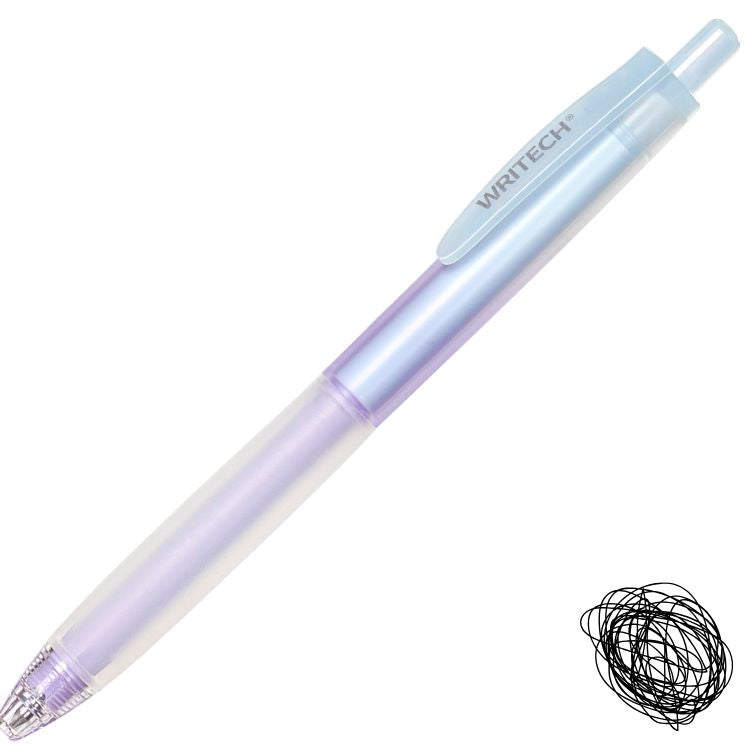 Caneta Gel Retrátil Writech Soft Grip 0.5mm Tinta Preta W-0178/D