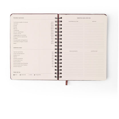 Agenda Planner Wire-o 2027 - Cícero - Petit Lambreta - Semanal Planejamento 17,3x24