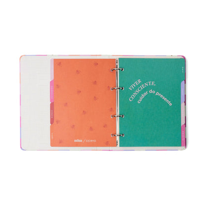 Agenda Planner Argolado 2027 - Cícero - Melissa Mini Bloomy Pistache - Semanal Notas A5