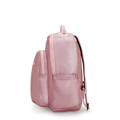 Mochila Kipling Seoul Rosa Bronze Pink Met