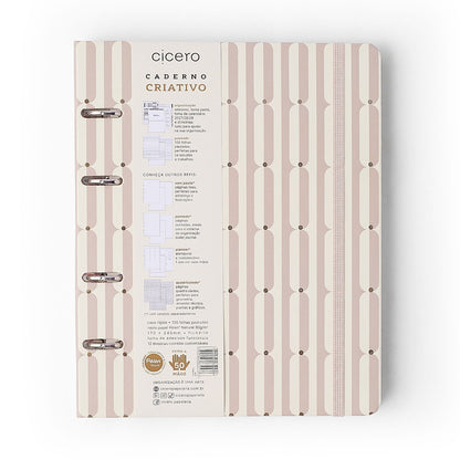 Caderno Criativo Argolado - Cícero - Veredas Gelo - Pautado 17x24