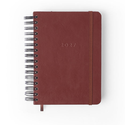 Agenda Planner Wire-o 2027 - Cícero - Clássica Café - Diária A5