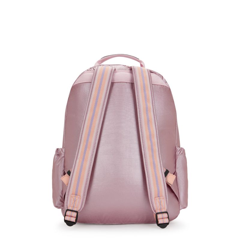 Mochila Kipling Seoul Rosa Bronze Pi Met C