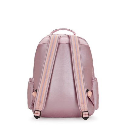 Mochila Kipling Seoul Rosa Bronze Pi Met C