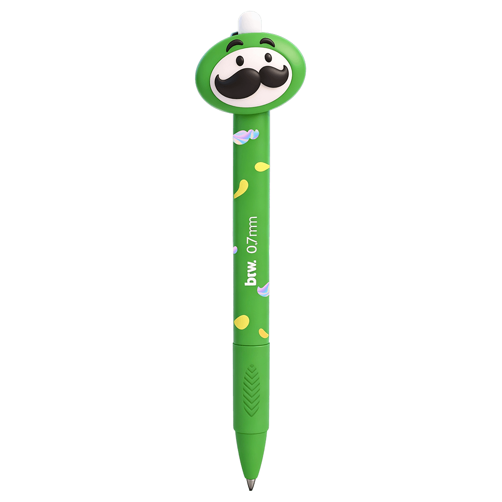 Caneta Gel Apagável - BRW - Pringles 0,7mm - em uso