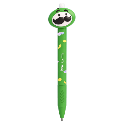 Caneta Gel Apagável - BRW - Pringles 0,7mm - em uso