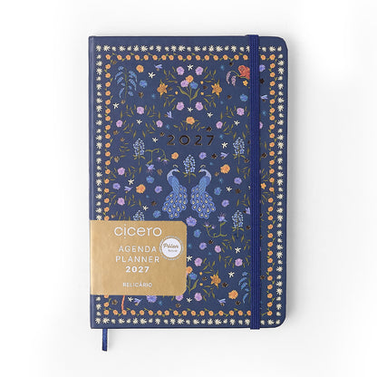 Agenda Planner 2027 - Cícero - Relicário Realeza Marinho - Semanal 14x21