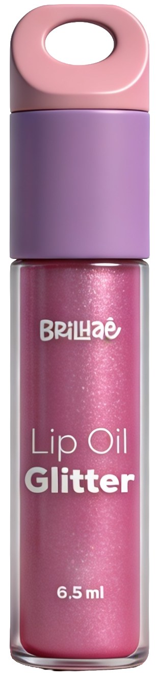Lip Oil - Brilhaê - Glitter 6,5ml c/ Acessório